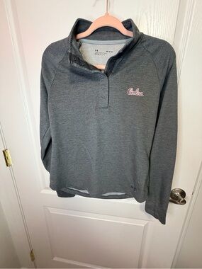 Under Armour Gray Carolina Snap-Neck Pullover Sweatshirt